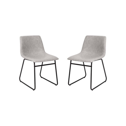 Flash Furniture Butler 2Pk 18" Lt Gray Dining Chair ET-ER18345-18-LG-BK-GG