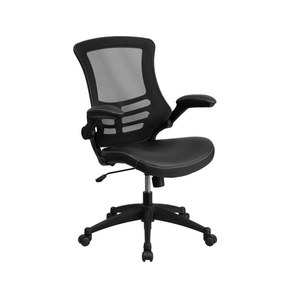 Flash Furniture Calder Black Desk, Chair, Cabinet Set BLN-CLIFAPX5L-BK-GG