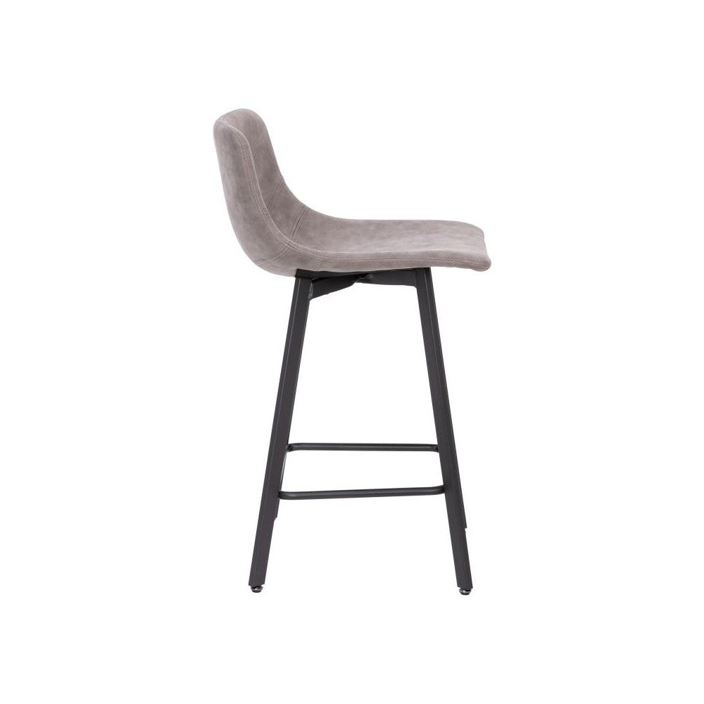 Flash Furniture Caleb 2PK 24" Gray Leather Stools CH-212069-24-GY-GG