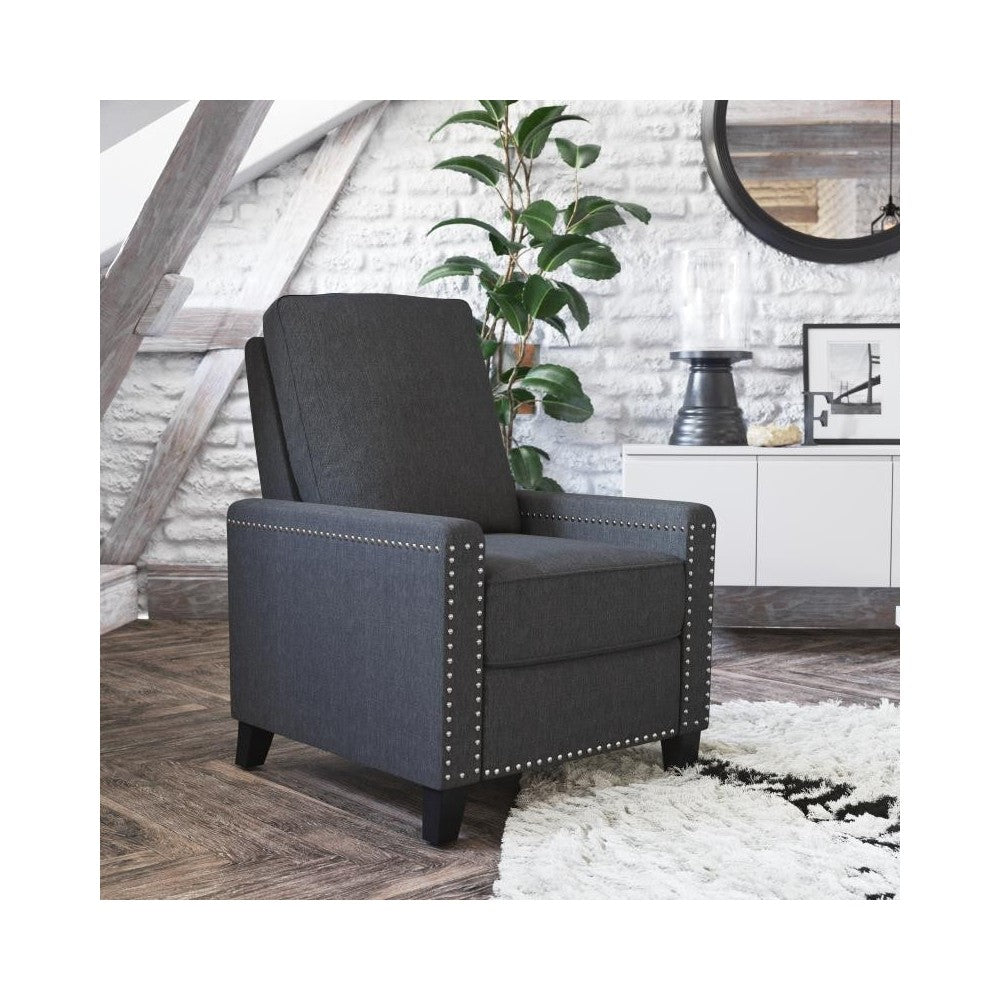 Flash Furniture Carson Gray Push Back Recliner BO-BS7003-GY-GG
