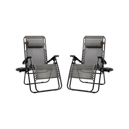 Flash Furniture Celestial Gray Zero Gravity Lounge Chair 2-GM-103122SS-GR-GG