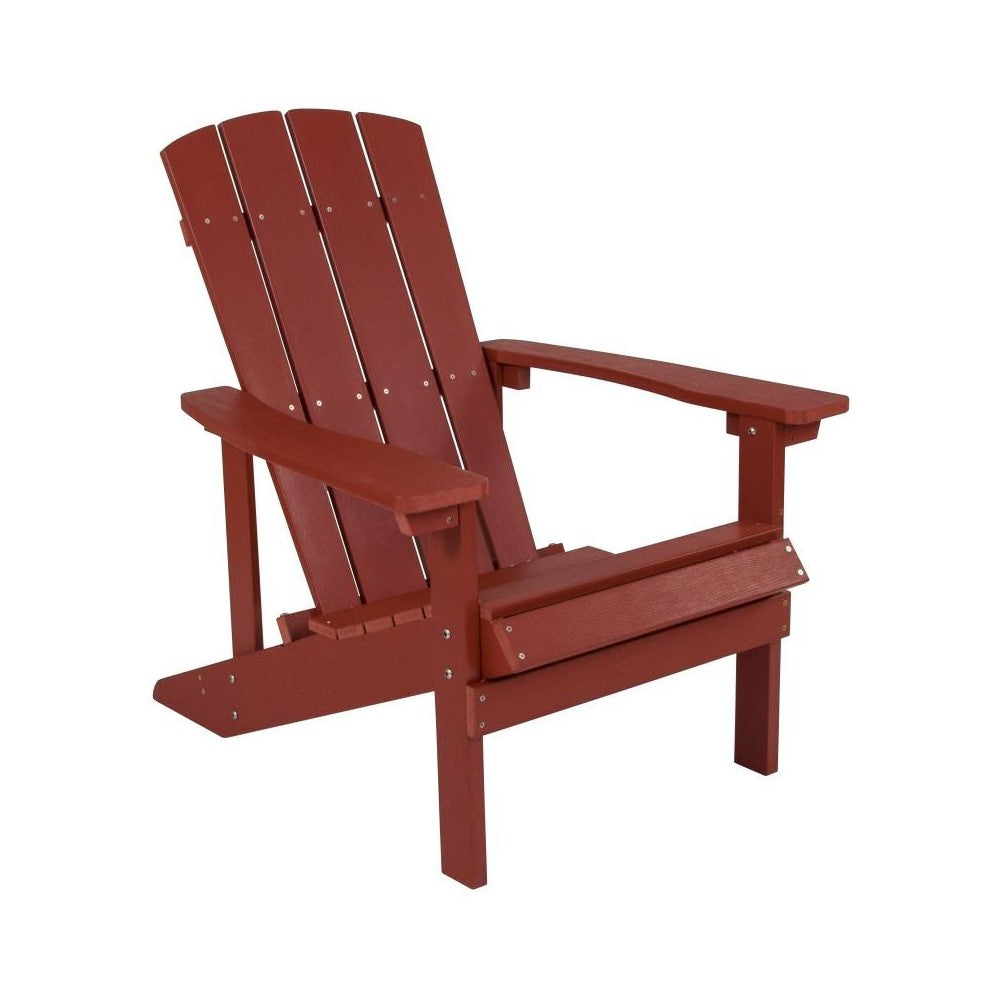 Flash Furniture Charlestown Adirondack Chair & Fire Pit JJ-C145012-32D-RED-GG