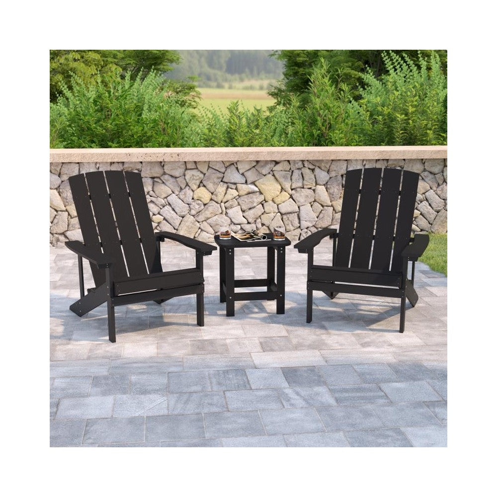 Flash Furniture Charlestown Black Table and 2 Chair Set JJ-C14501-2-T14001-BK-GG