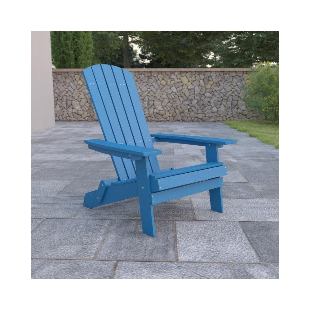 Flash Furniture Charlestown Blue Folding Adirondack Chair JJ-C14505-BLU-GG