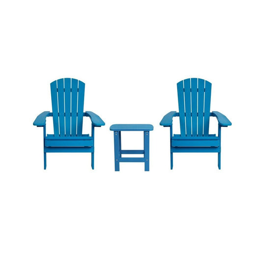 Flash Furniture Charlestown Blue Table and 2 Chair Set JJ-C14505-2-T14001-BLU-GG