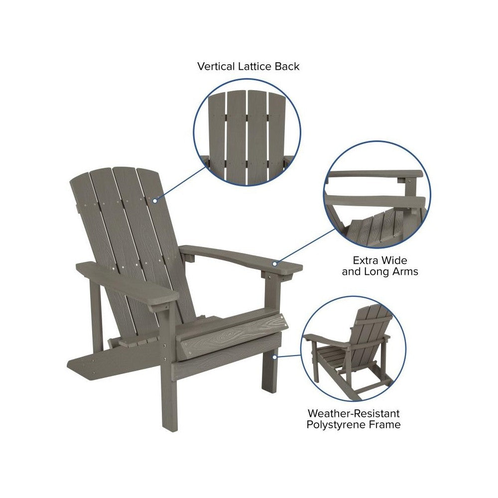 Flash Furniture Charlestown Gray Table and 2 Chair Set JJ-C14501-2-T14001-GY-GG
