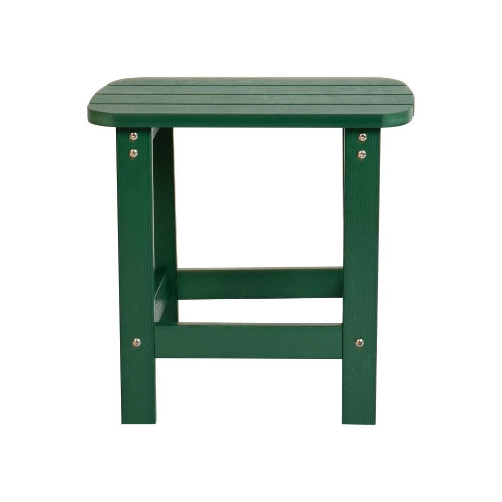 Flash Furniture Charlestown Green Adirondack Side Table JJ-T14001-GRN-GG