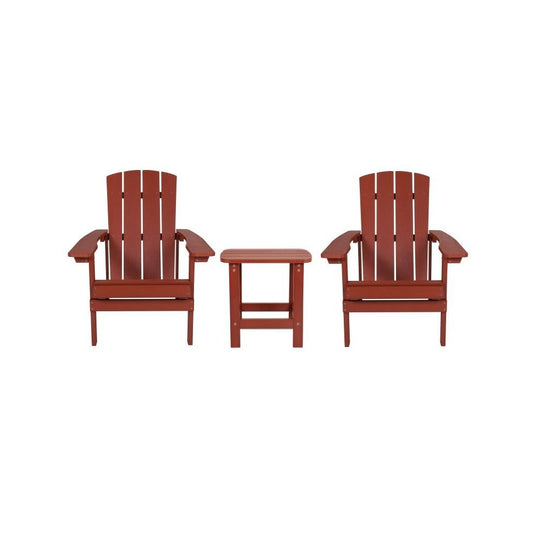 Flash Furniture Charlestown Red Table and 2 Chair Set JJ-C14501-2-T14001-RED-GG