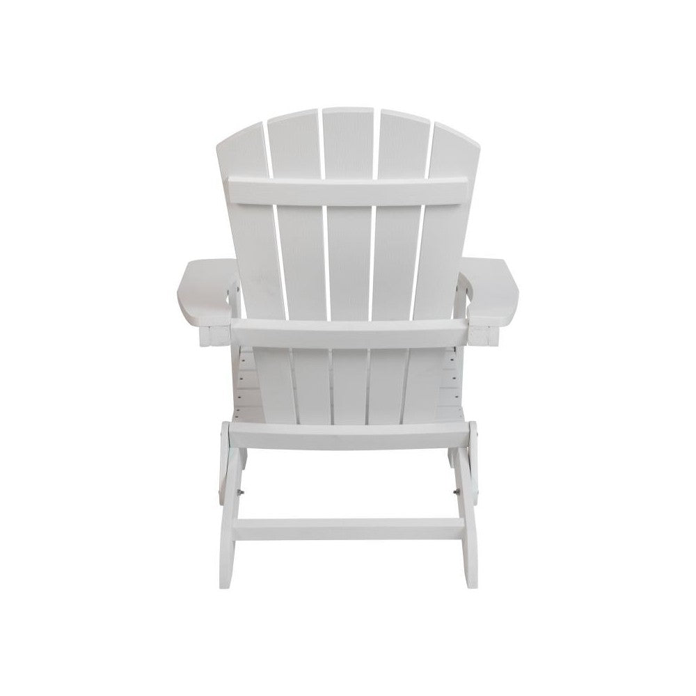 Flash Furniture Charlestown White Folding Adirondack Chair JJ-C14505-WH-GG