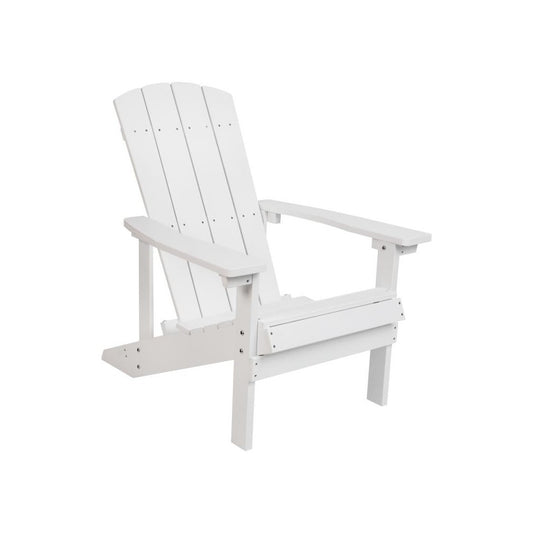 Flash Furniture Charlestown White Poly Adirondack Chair JJ-C14501-WH-GG