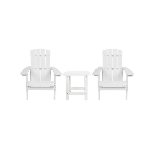 Flash Furniture Charlestown White Table and 2 Chair Set JJ-C14501-2-T14001-WH-GG