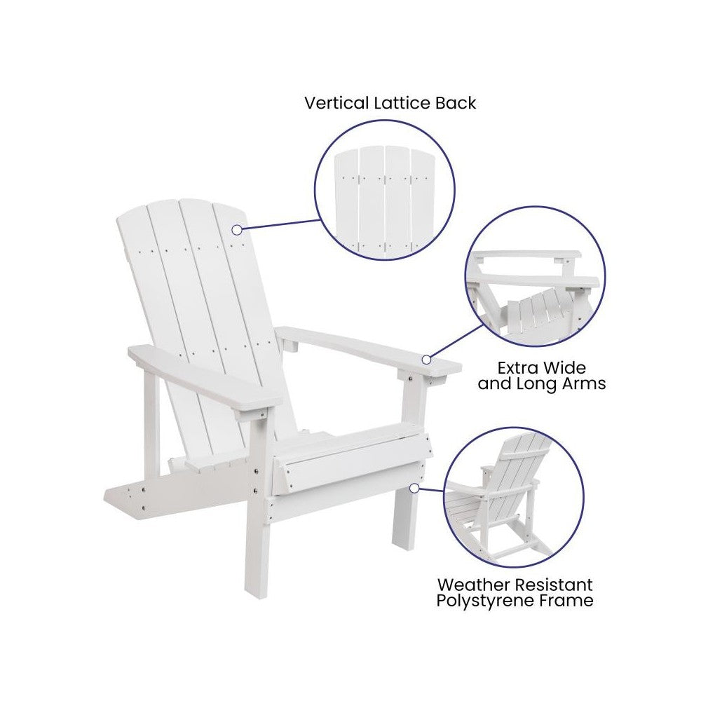 Flash Furniture Charlestown White Table and 2 Chair Set JJ-C14501-2-T14001-WH-GG