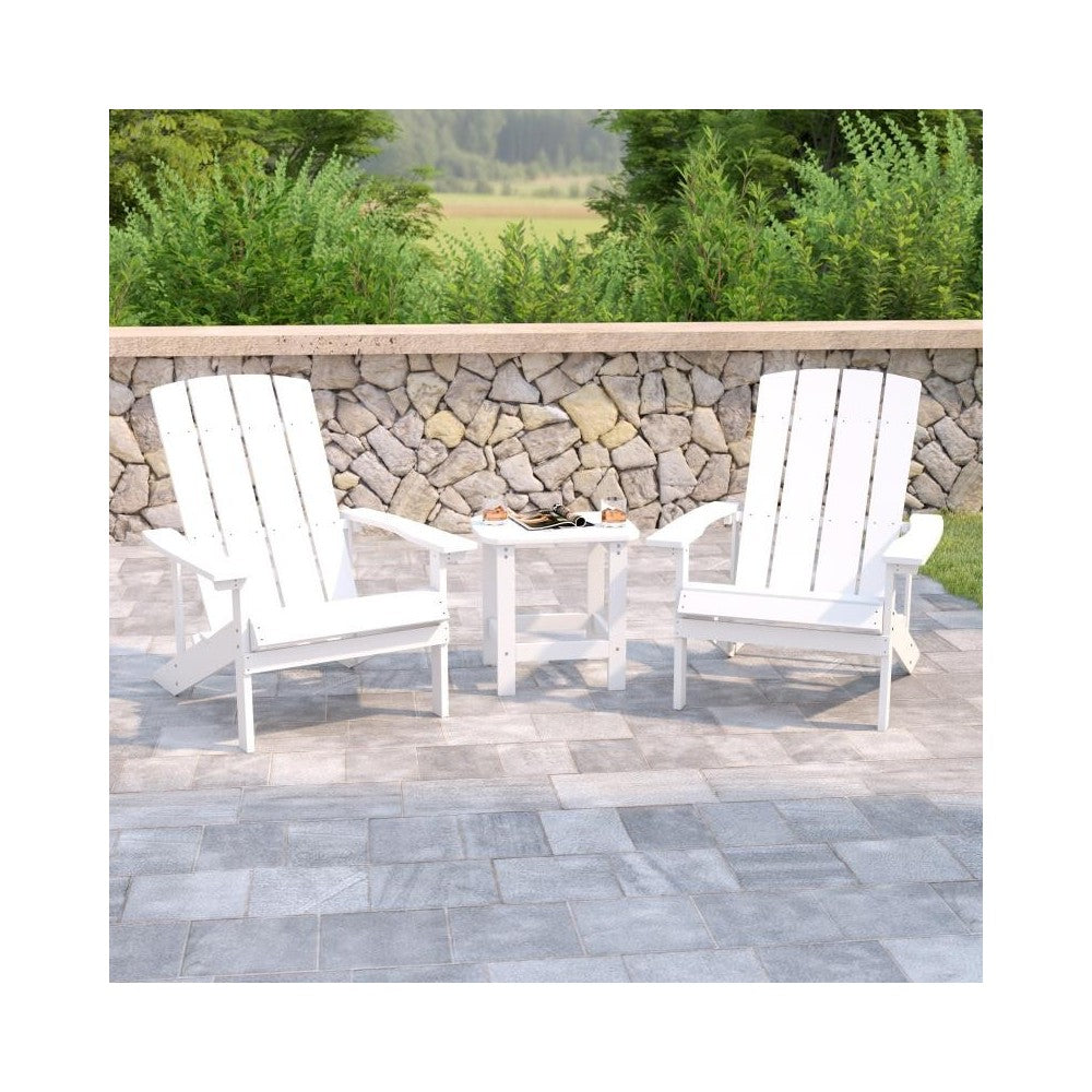 Flash Furniture Charlestown White Table and 2 Chair Set JJ-C14501-2-T14001-WH-GG