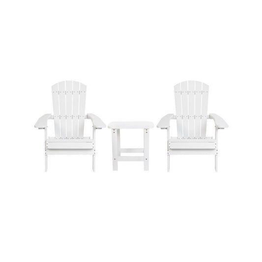 Flash Furniture Charlestown White Table and 2 Chair Set JJ-C14505-2-T14001-WH-GG