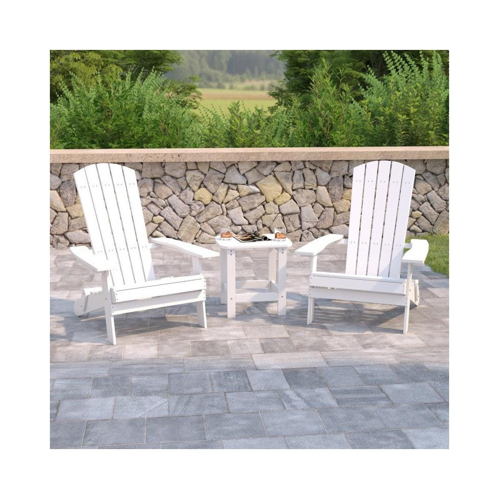 Flash Furniture Charlestown White Table and 2 Chair Set JJ-C14505-2-T14001-WH-GG