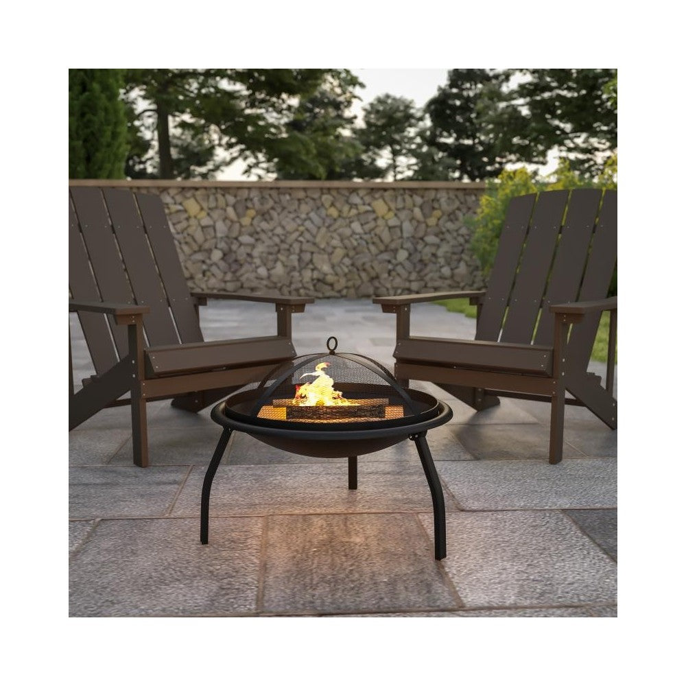 Flash Furniture Chelton 22.5" Round Foldable Firepit YL-230-GG