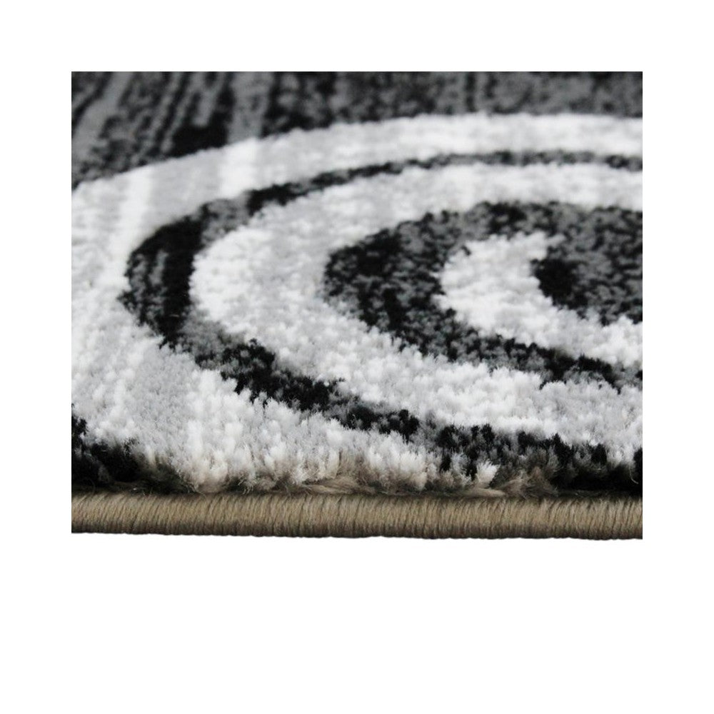 Flash Furniture Cirrus Collection 2x11 Gray Swirl Area Rug OKR-RG1103-211-GY-GG