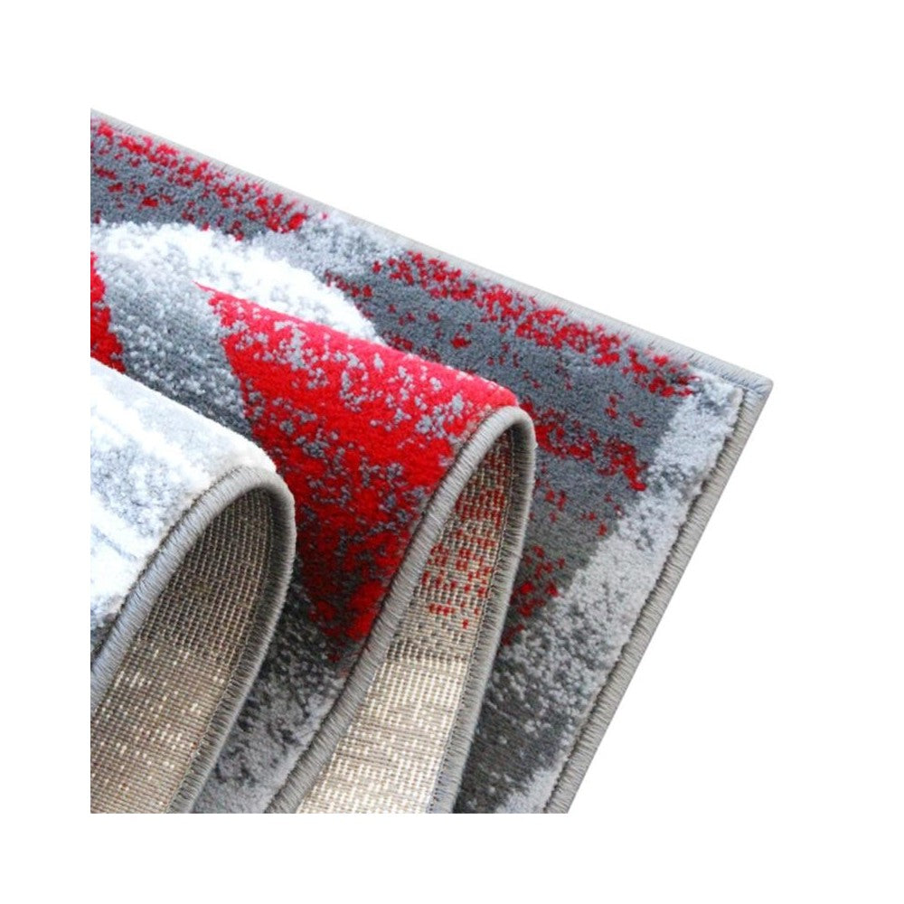 Flash Furniture Cirrus Collection 2x11 Red Swirl Area Rug OKR-RG1103-211-RD-GG