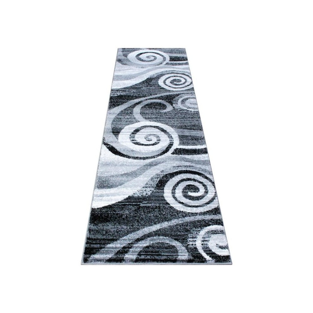 Flash Furniture Cirrus Collection 2x7 Gray Swirl Area Rug OKR-RG1103-27-GY-GG