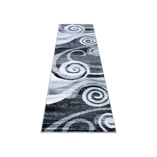 Flash Furniture Cirrus Collection 2x7 Gray Swirl Area Rug OKR-RG1103-27-GY-GG