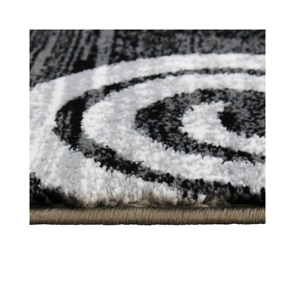 Flash Furniture Cirrus Collection 2x7 Gray Swirl Area Rug OKR-RG1103-27-GY-GG