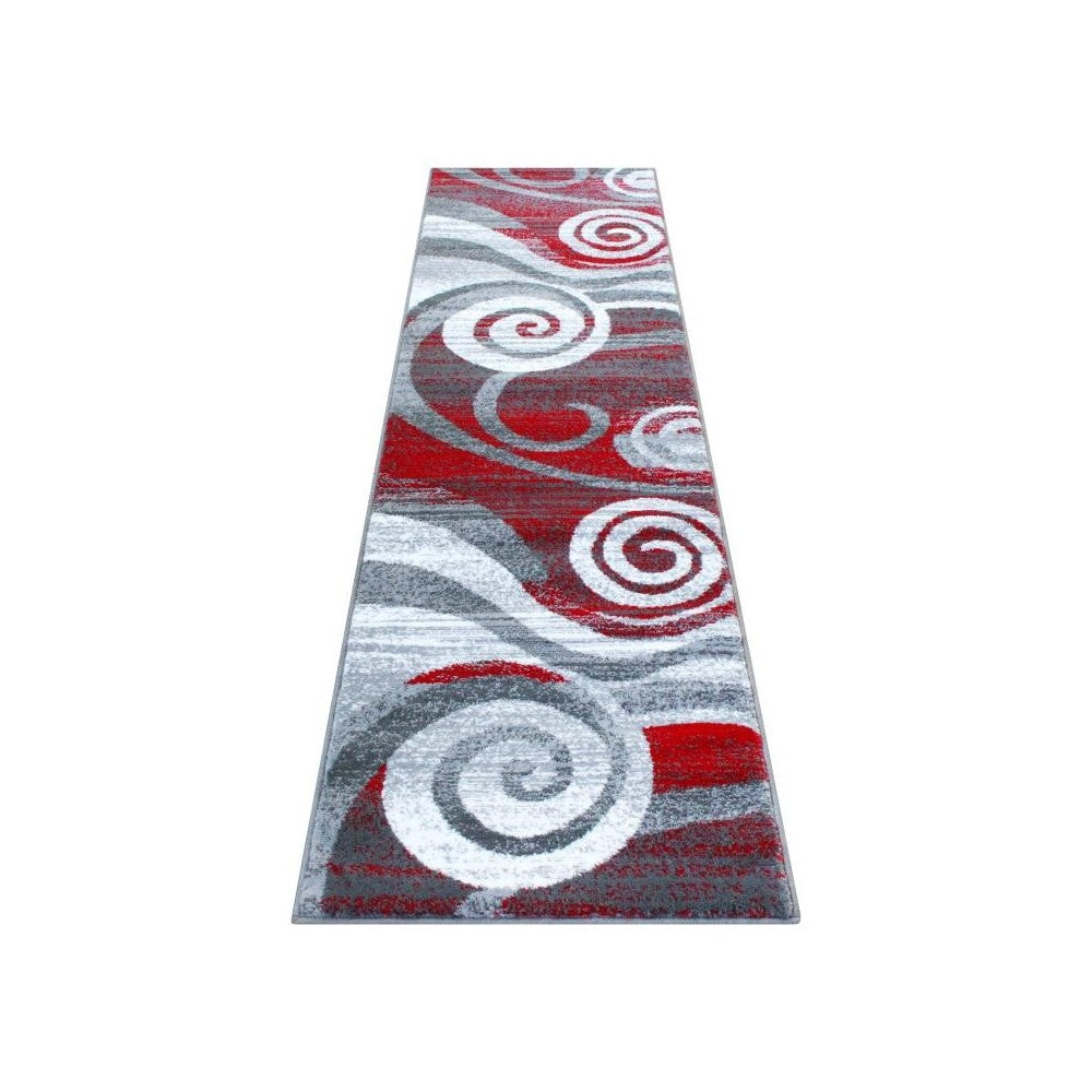 Flash Furniture Cirrus Collection 2x7 Red Swirl Area Rug OKR-RG1103-27-RD-GG