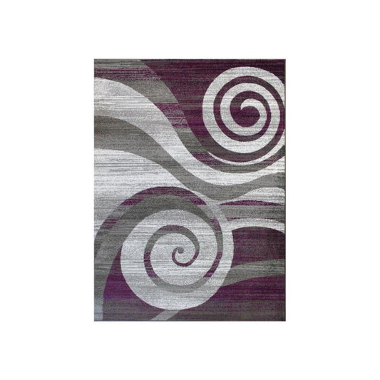 Flash Furniture Cirrus Collection 4x5 Purple Swirl Area Rug OKR-RG1103-45-PU-GG