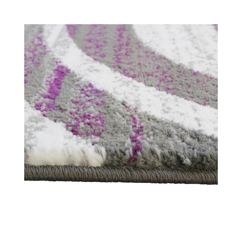 Flash Furniture Cirrus Collection 5x7 Purple Swirl Area Rug OKR-RG1103-57-PU-GG