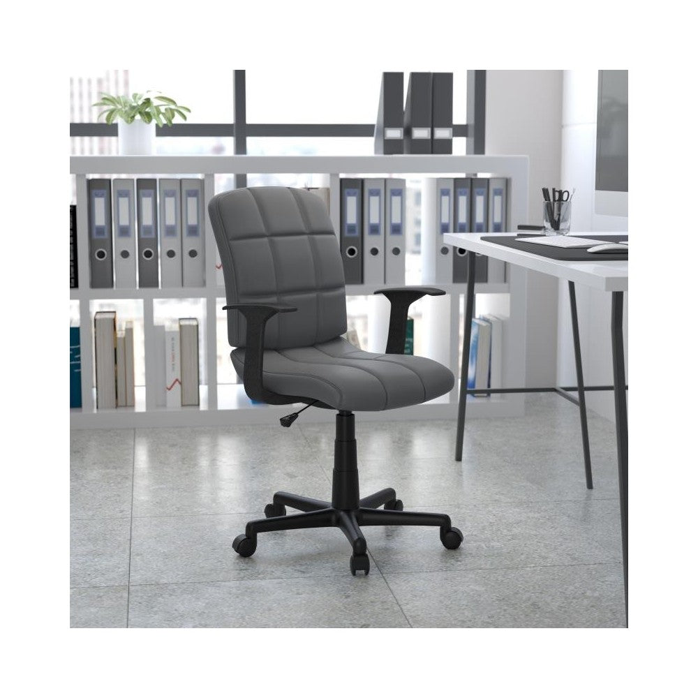 Flash Furniture Clayton Gray Mid-Back Task Chair GO-1691-1-GY-A-GG
