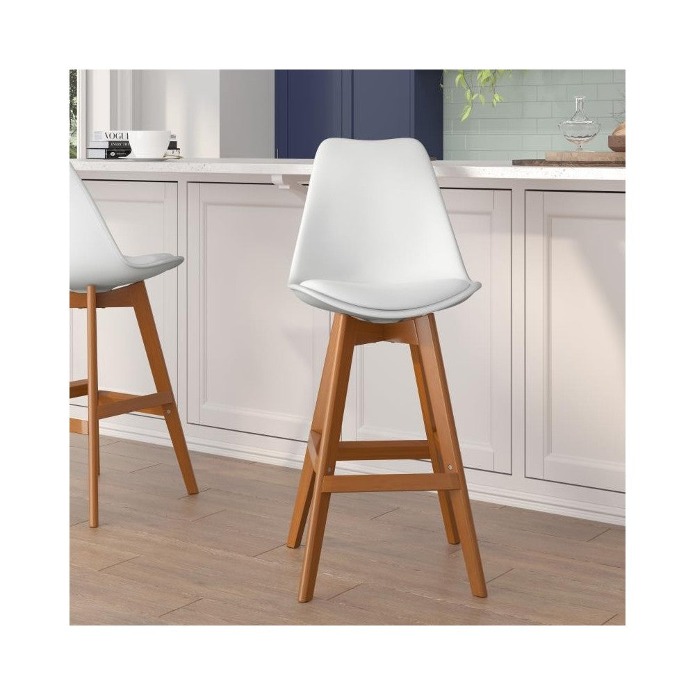 Flash Furniture Dana 2PK 27" White Leather Stools CH-210925-7-WH-GG