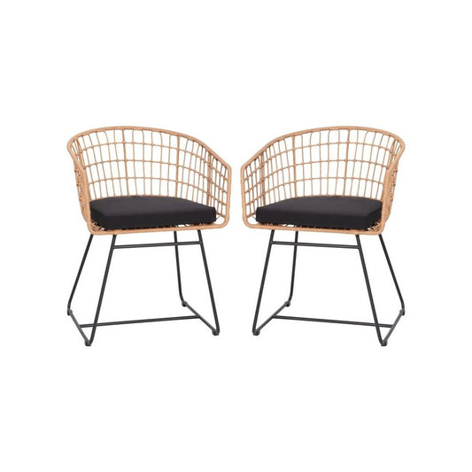 Flash Furniture Devon 2PK Natural Rope Chair-Cushion TW-VN015-15-NAT-GG