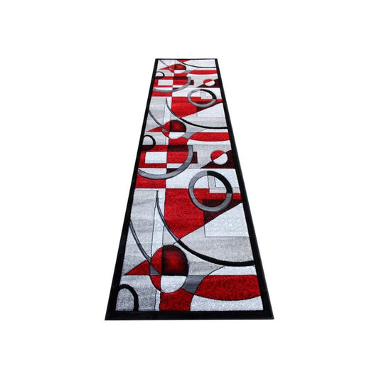 Flash Furniture Elias Collection Red 3x10 Abstract Rug KP-RG950-310-RD-GG