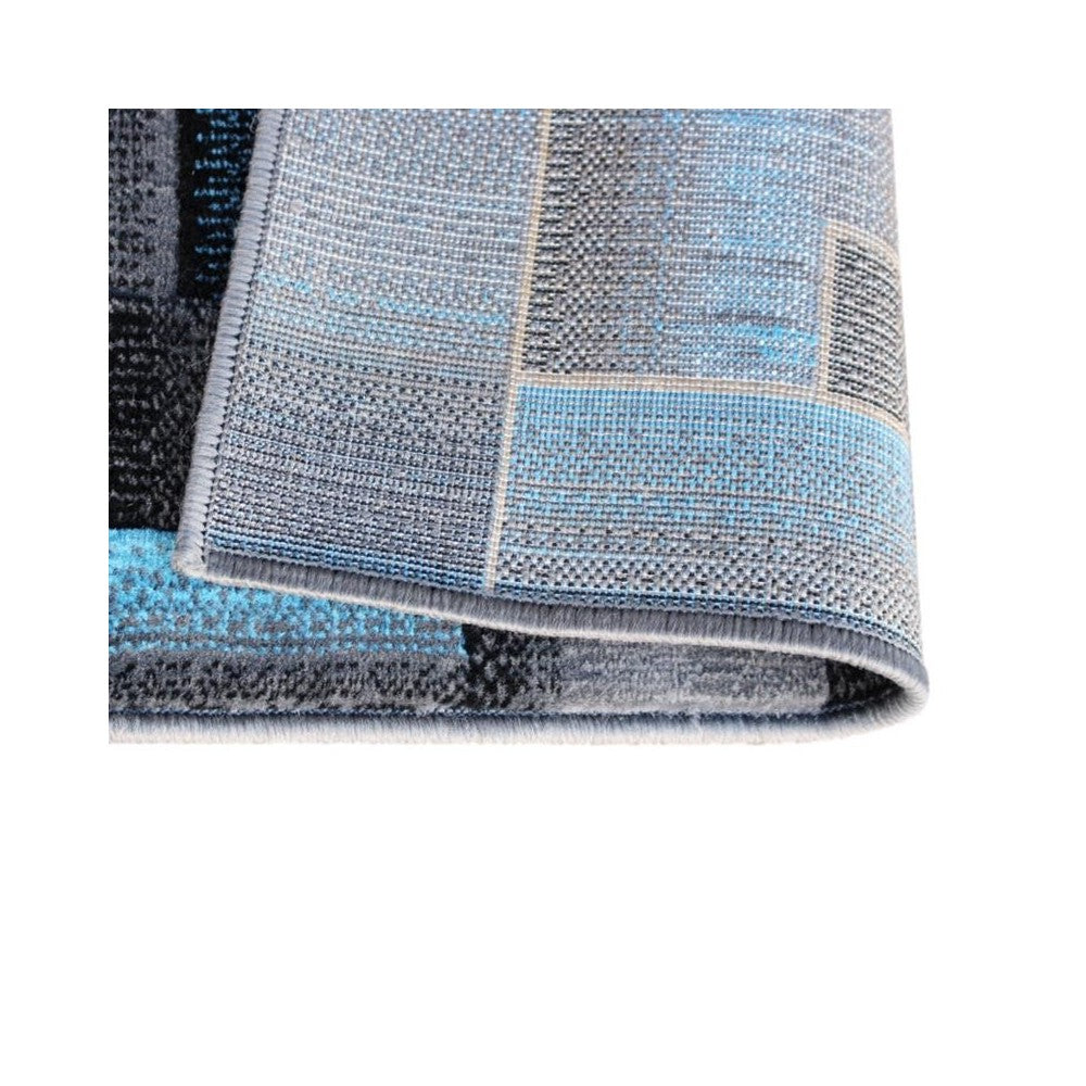 Flash Furniture Elio Collection 2x3 Blue Block Area Rug ACD-RGTRZ861-23-BL-GG