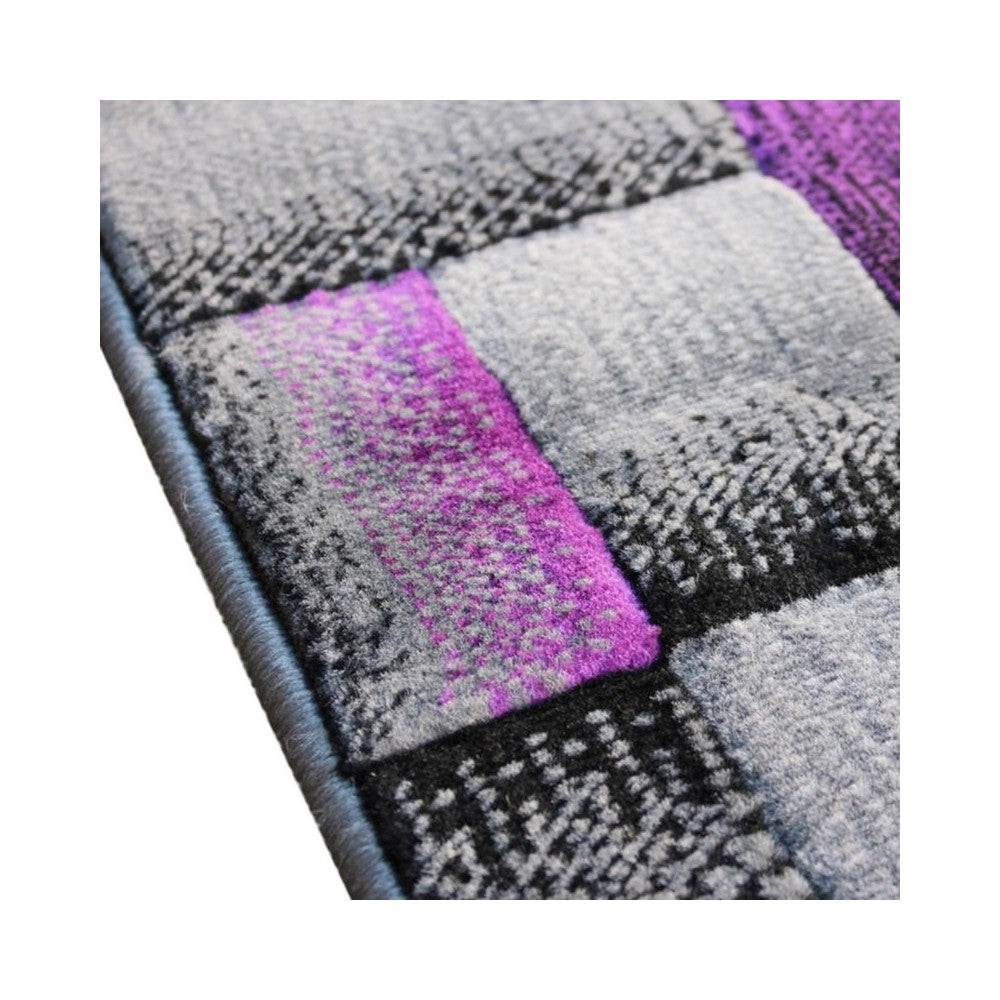 Flash Furniture Elio Collection 2x3 Purple Block Area Rug ACD-RGTRZ861-23-PU-GG