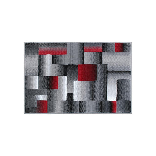 Flash Furniture Elio Collection 2x3 Red Block Area Rug ACD-RGTRZ861-23-RD-GG