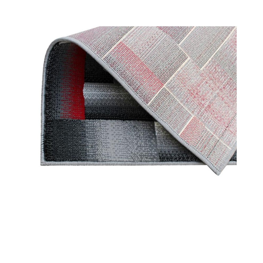 Flash Furniture Elio Collection 2x3 Red Block Area Rug ACD-RGTRZ861-23-RD-GG