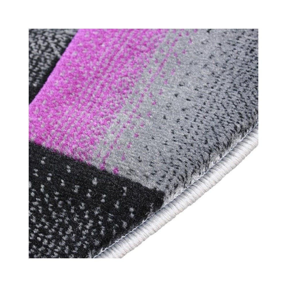 Flash Furniture Elio Collection 5x5 Purple Block Area Rug ACD-RGTRZ861-55-PU-GG