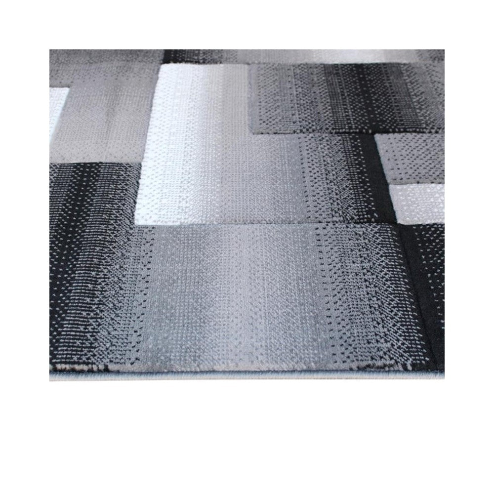 Flash Furniture Elio Collection 5x7 Gray Block Area Rug ACD-RGTRZ861-57-GY-GG