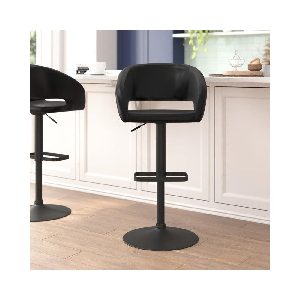 Flash Furniture Erik Black Vinyl Barstool CH-122070-BKBK-GG