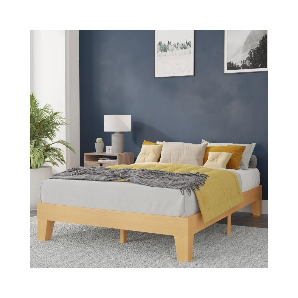 Flash Furniture Evelyn Pine Finish Full Platform Bed YKC-1090-F-NAT-GG