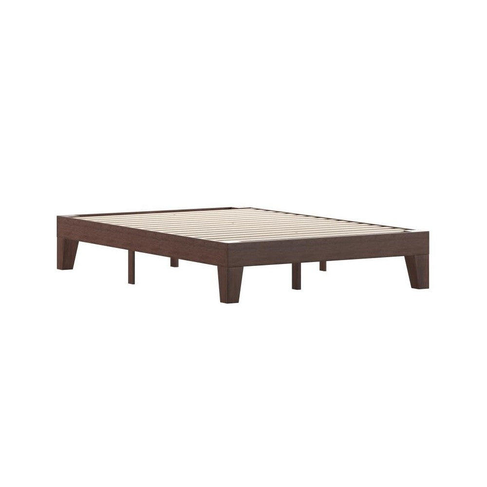 Flash Furniture Evelyn Walnut Full Platform Bed YKC-1090-F-WAL-GG