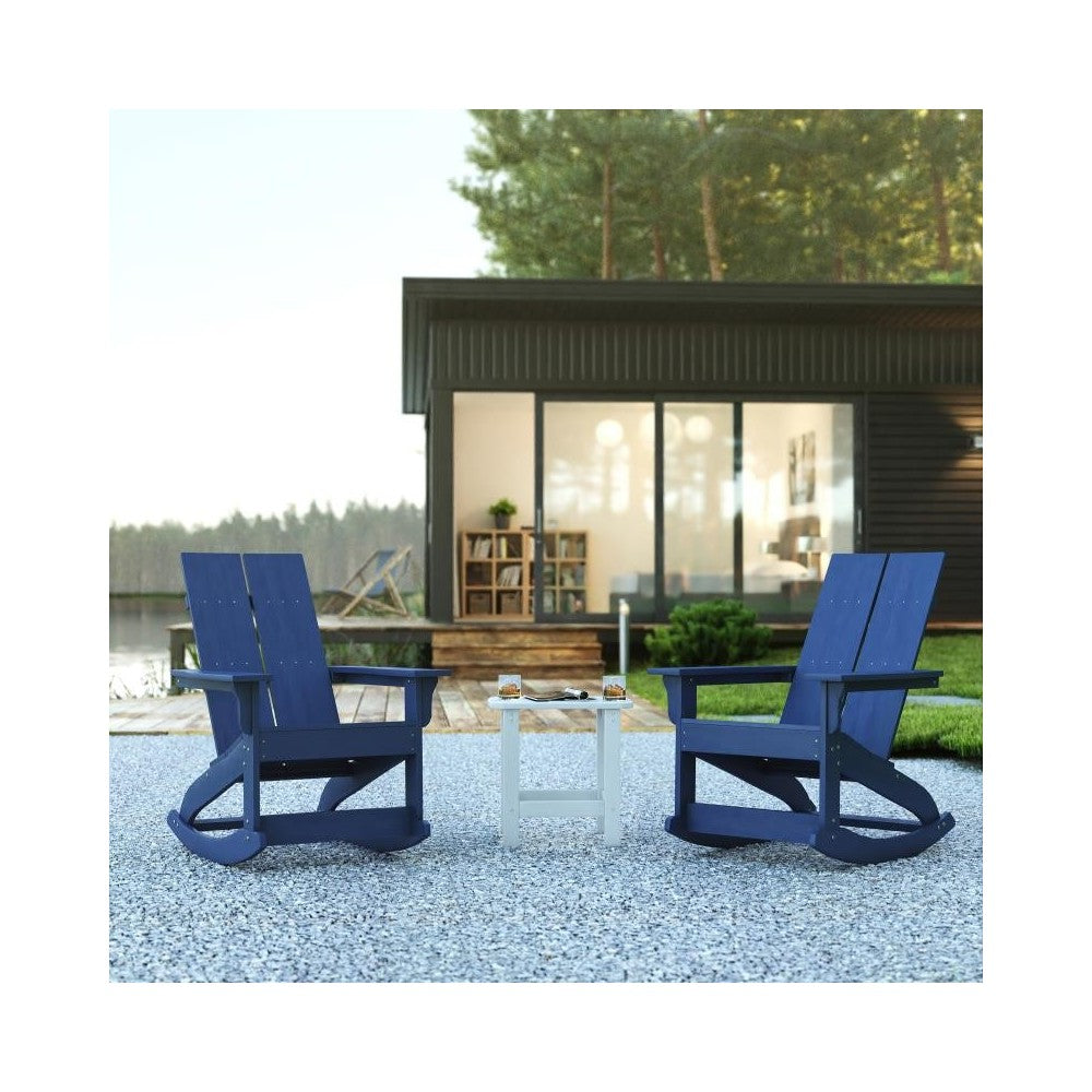 Flash Furniture Finn 2PK Navy Rockers & Side Table JJ-C14709-2-T14001-NW-GG