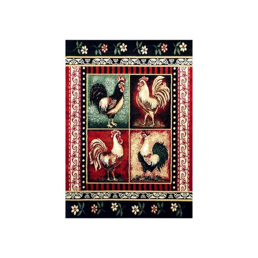 Flash Furniture Gallus Collection Red 4x5 Rooster Area Rug ACD-RG9PCK-45-RD-GG