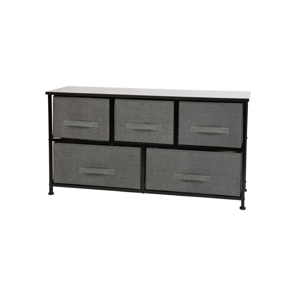 Flash Furniture Harris Black/Gray Chest Organizer WX-5L206-X-BK-GR-GG