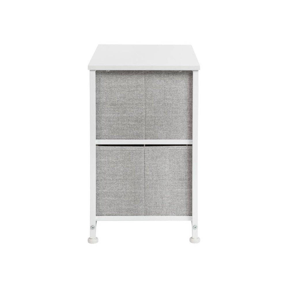 Flash Furniture Harris White/Gray 2 Drawer Organizer WX-5L200-WH-GR-GG