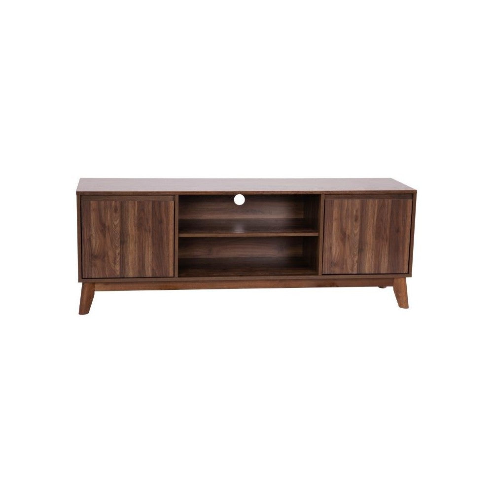 Flash Furniture Hatfield Walnut 60" TV Stand with Shelf EM-TV1500-WAL-GG