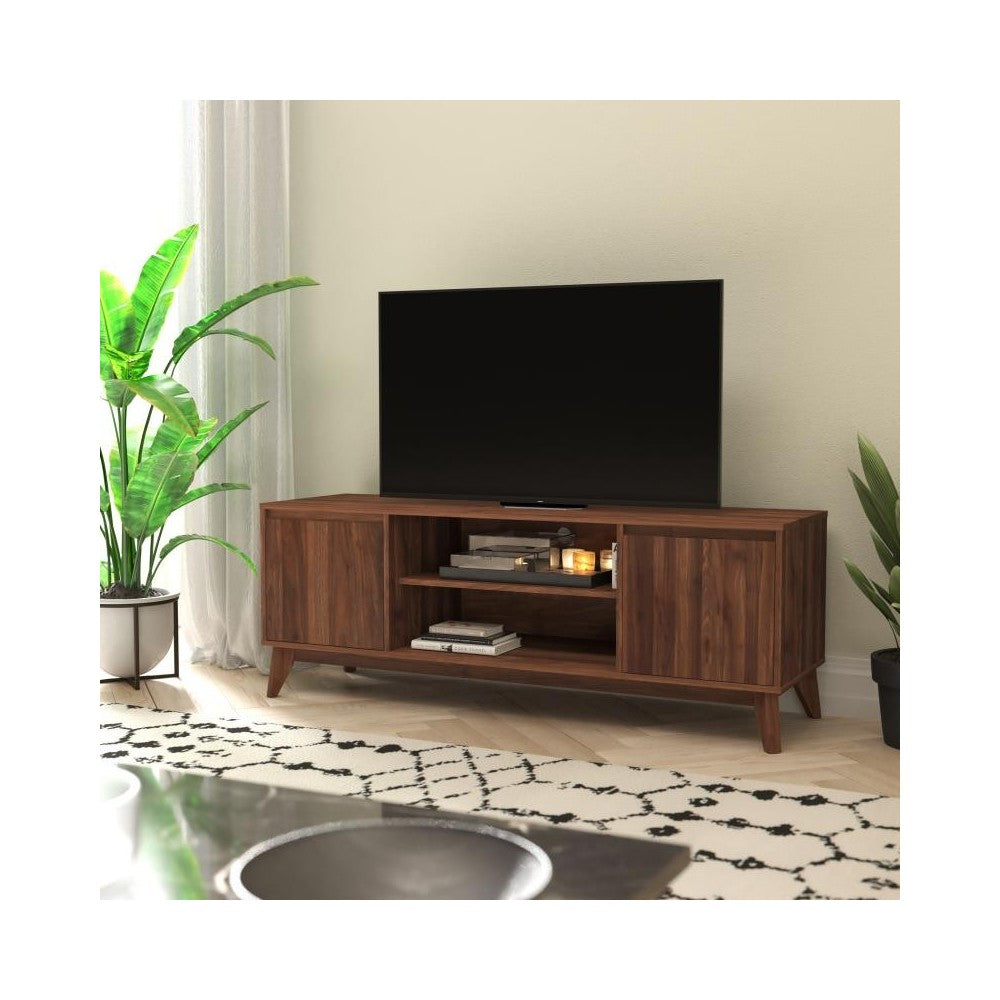 Flash Furniture Hatfield Walnut 60" TV Stand with Shelf EM-TV1500-WAL-GG