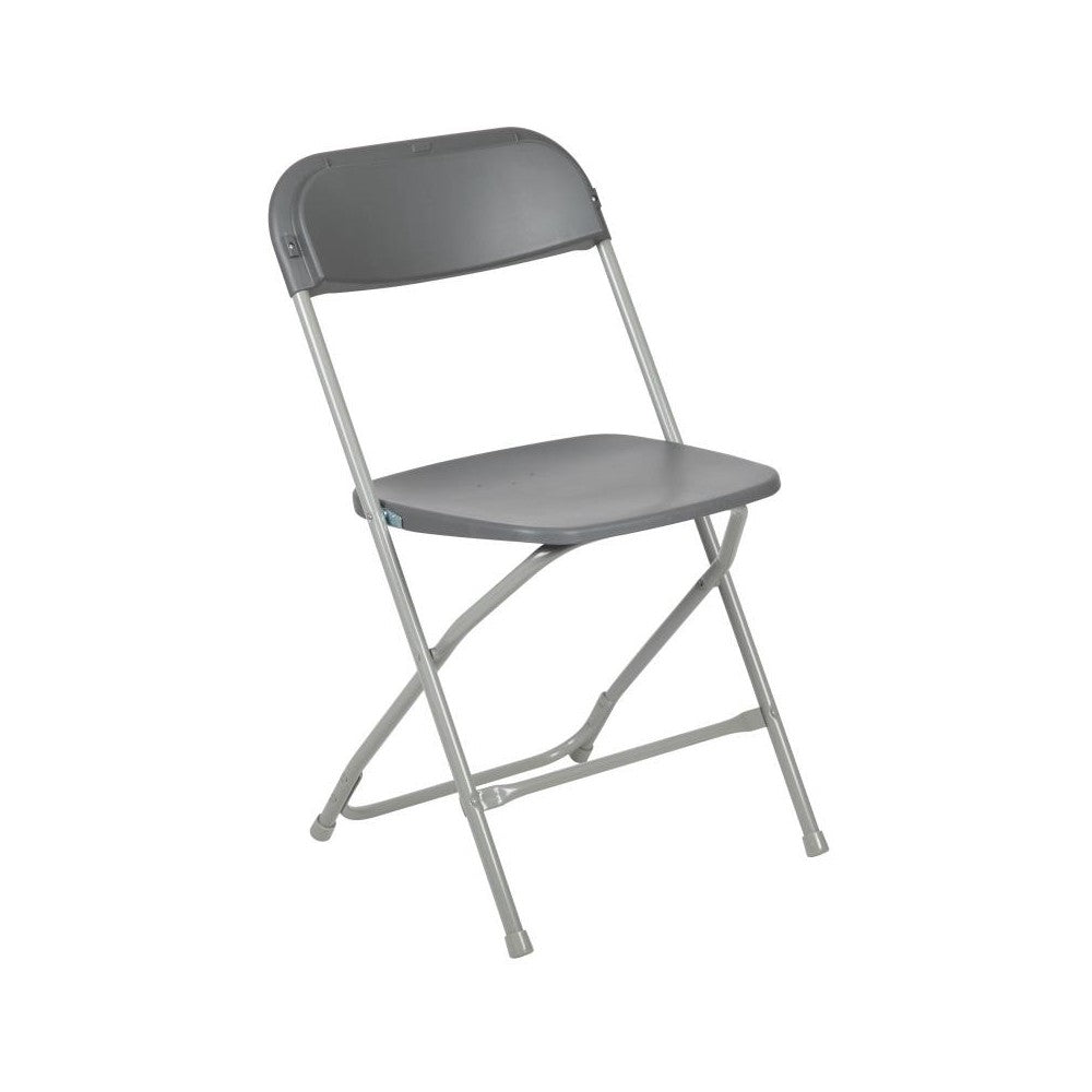 Flash Furniture HERCULES Gray Plastic Folding Chair 2-LE-L-3-Gray-GG