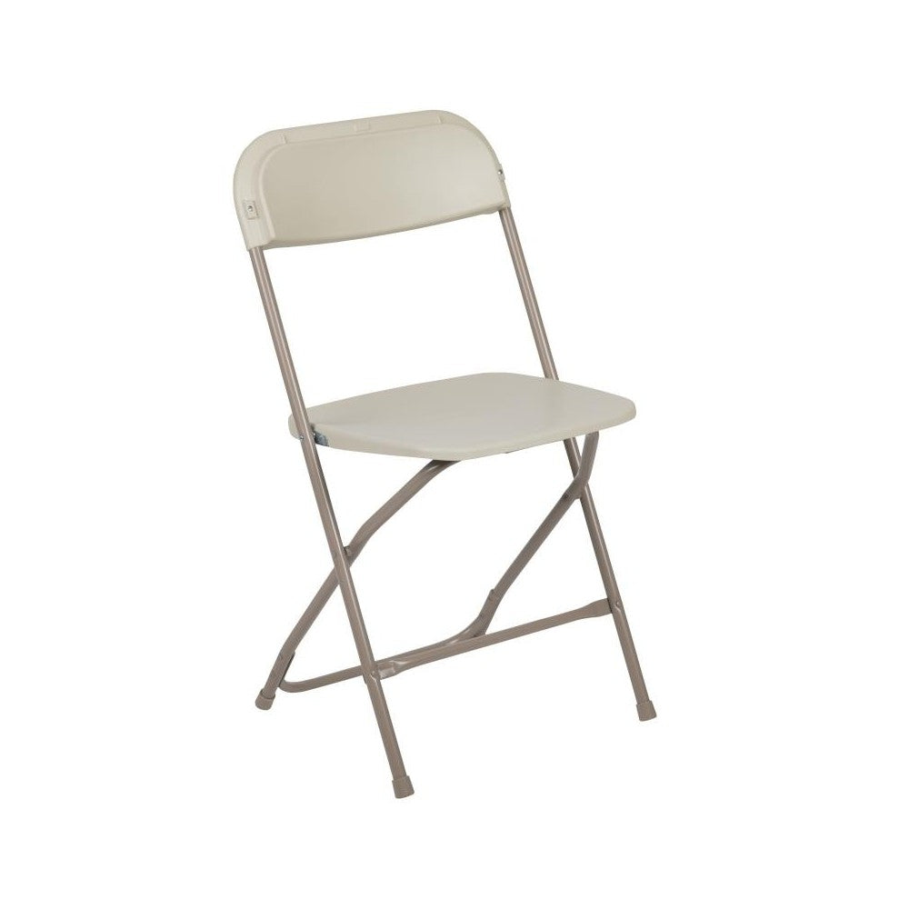 Flash Furniture HERCULES Beige Plastic Folding Chair 2-LE-L-3-BEIGE-GG