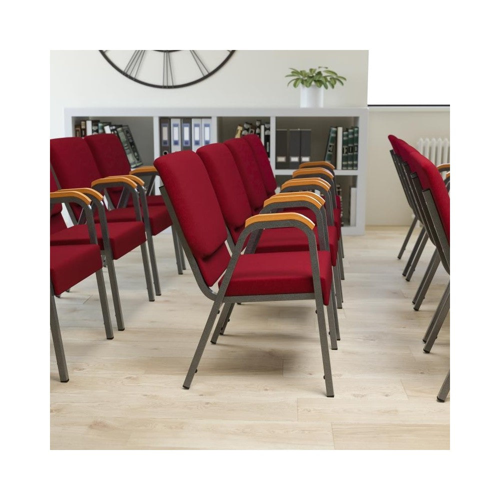 Flash Furniture HERCULES BURG Fabric Church Arm Chair XU-DG-60156-BUR-GG